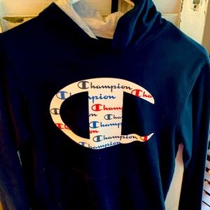 Boys, champion hooded sweatshirt, light weight